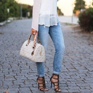 MK Greyson Bag and Wallet Set